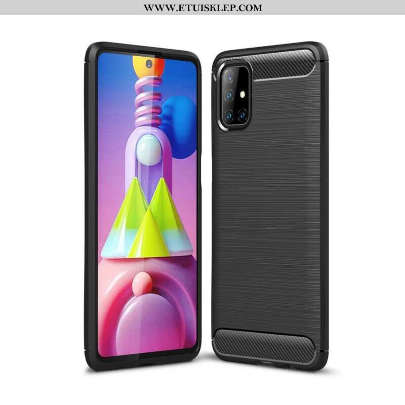 Etui do Samsung Galaxy M51 Szczotkowane Włókno Węglowe